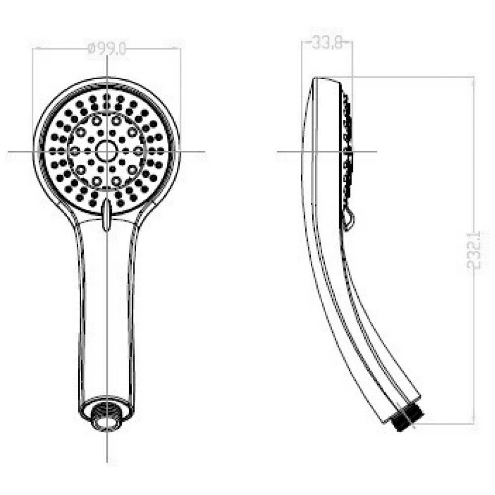 Avenarius Handbrause, Ø 9,9 Cm, 5 - Fach Verstellbar 2 Avenarius Handbrause, Ø 9,9 Cm, 5 - Fach Verstellbar – Bild 2