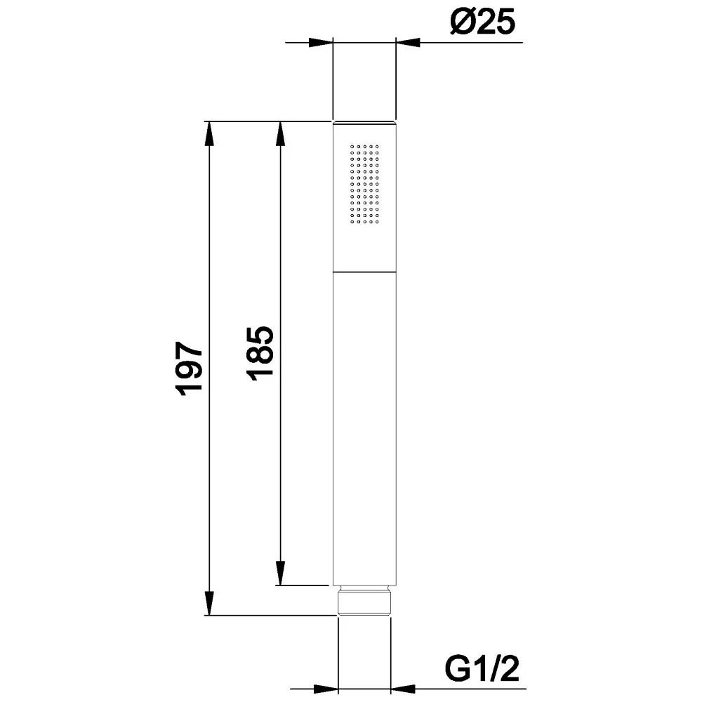 Avenarius Stab - Handbrause, Ø 2,5 Cm 2 Avenarius Stab - Handbrause, Ø 2,5 Cm – Bild 2