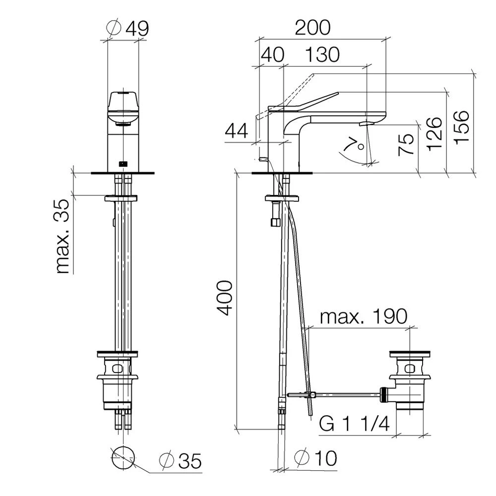 Dornbracht Lissé Waschtisch-Einhandbatterie Mit Ablaufgarnitur 3 Dornbracht Lissé Waschtisch-Einhandbatterie Mit Ablaufgarnitur – Bild 3