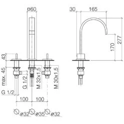 Dornbracht MEM Waschtisch-Dreilochbatterie Mit Einzelrosetten Ausladung 16,5 Cm -Hansgrohe Verkäufe hersteller dornbracht mem waschtisch dreilochbatterie einzelrosetten 749141