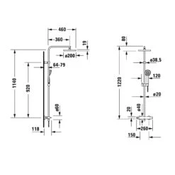 Duravit B.1 Shower System Mit Brausethermostat 5 Duravit B.1 Shower System Mit Brausethermostat -Hansgrohe Verkäufe hersteller duravit badarmaturen 1 brause shower 2335102