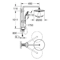 GROHE Euphoria System 260 Duschsystem Mit Umstellung, Wandmontage, EcoJoy 7 GROHE Euphoria System 260 Duschsystem Mit Umstellung, Wandmontage, EcoJoy -Hansgrohe Verkäufe hersteller grohe duschsysteme euphoria 260 mit 1396721