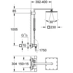 GROHE Euphoria Cube Duschsystem Mit Thermostatbatterie 6 GROHE Euphoria Cube Duschsystem Mit Thermostatbatterie -Hansgrohe Verkäufe hersteller grohe duschsysteme euphoria 803249