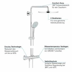 GROHE Euphoria XXL Duschsystem 310 Mit Thermostatbatterie Für Wandmontage -Hansgrohe Verkäufe hersteller grohe duschsysteme euphoria xxl 310 2338159