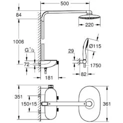 GROHE Rainshower Duschsystem SmartControl 360 Mono Mit Thermostatbatterie 8 GROHE Rainshower Duschsystem SmartControl 360 Mono Mit Thermostatbatterie -Hansgrohe Verkäufe hersteller grohe duschsysteme rainshower smart control 1392491