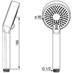 Hansa HANSABASICJET Handbrause 3-strahlig -Hansgrohe Verkäufe hersteller hansa brausenprogramm handbrausen brauseschlaeuche hansabasicjet 1216437