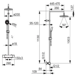 Hansa HANSAMICRA Duschsystem Mit Thermostat -Hansgrohe Verkäufe hersteller hansa duschsysteme hansamicra mit thermostat 3578951