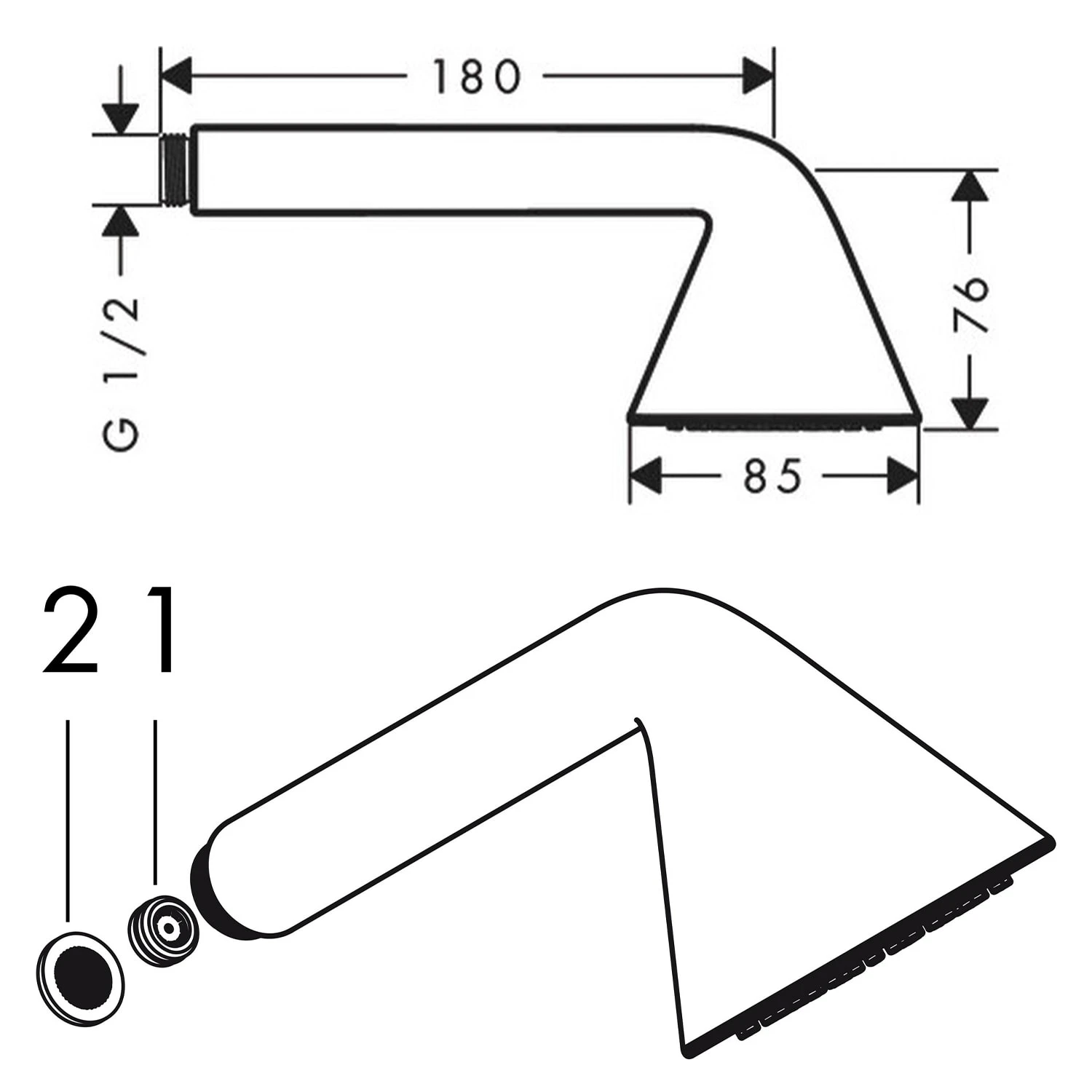 AXOR Handbrause 1jet 2 AXOR Handbrause 1jet – Bild 2