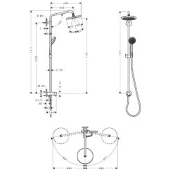 Hansgrohe Croma 220 Showerpipe Reno Mit Brausearm 40 Cm -Hansgrohe Verkäufe hersteller hansgrohe axor pharo brausenprogramm brausesets 1122563