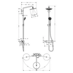 Hansgrohe Croma 220 Showerpipe Einhebelmischer, Brausearm 40 Cm -Hansgrohe Verkäufe hersteller hansgrohe axor pharo brausenprogramm brausesets 360194