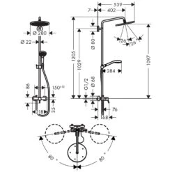 Hansgrohe Croma Select 280 Air 1jet Showerpipe Mit Einhebelmischer 9 Hansgrohe Croma Select 280 Air 1jet Showerpipe Mit Einhebelmischer -Hansgrohe Verkäufe hersteller hansgrohe brausenprogramm showerpipe croma select 1210395