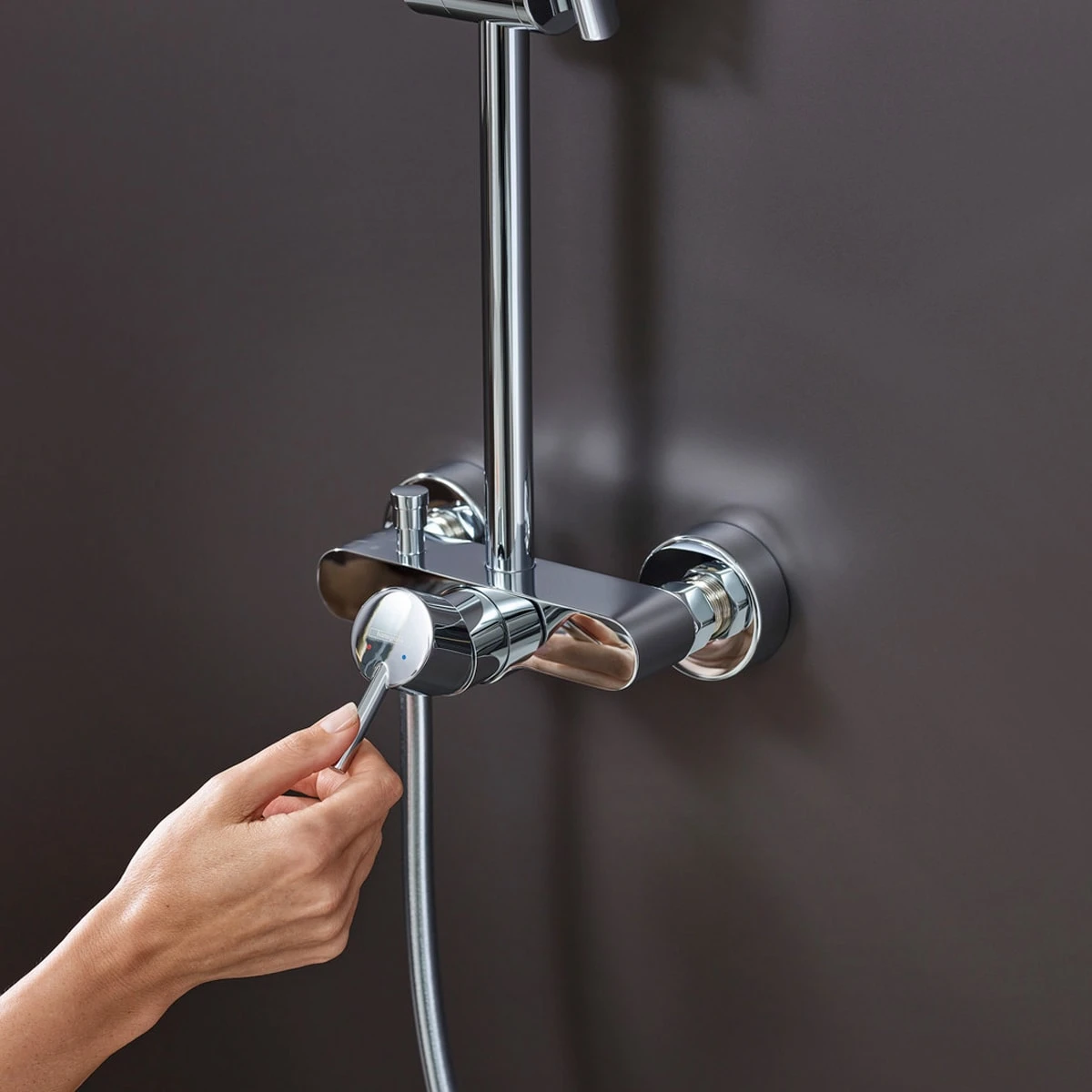 Hansgrohe Croma Select 280 Air 1jet Showerpipe Mit Einhebelmischer 2 Hansgrohe Croma Select 280 Air 1jet Showerpipe Mit Einhebelmischer – Bild 2