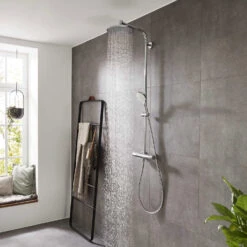 Hansgrohe Crometta S 240 1jet Showerpipe EcoSmart -Hansgrohe Verkäufe hersteller hansgrohe brausenprogramm showerpipe crometta 240 13879780