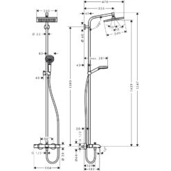 Hansgrohe Crometta E 240 1jet Showerpipe Wanne -Hansgrohe Verkäufe hersteller hansgrohe brausenprogramm showerpipe crometta 240 4880732