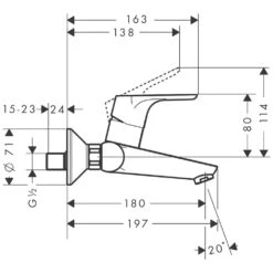 Hansgrohe Focus Einhebel-Waschtischmischer AP -Hansgrohe Verkäufe hersteller hansgrohe focus waschtisch einhebel waschtischmischer 1124667