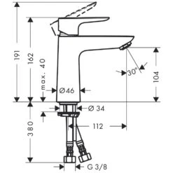 Hansgrohe Talis E Einhebel-Waschtischmischer 110 Mit Push-Open-Ablaufgarnitur 14 Hansgrohe Talis E Einhebel-Waschtischmischer 110 Mit Push-Open-Ablaufgarnitur -Hansgrohe Verkäufe hersteller hansgrohe talis waschtisch einhebel waschtischmischer 1125522