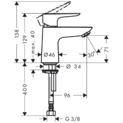 Hansgrohe Talis E Standventil 80 Für Kaltwasser -Hansgrohe Verkäufe hersteller hansgrohe talis waschtisch standventil 80 1125519