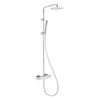 Herzbach LIVING SPA Duschsäule Mit Regenbrause 20 Cm Eckig, Mit Stabhandbrause -Hansgrohe Verkäufe hersteller herzbach neo castell brause duschsaeule 6957932