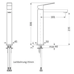 Herzbach NEO CASTELL Waschtisch-Einlochbatterie XL-Size Mit Erhöhtem Schaft Ohne Ablaufgarnitur -Hansgrohe Verkäufe hersteller herzbach neo castell waschtisch einlochbatterie 6979232