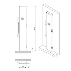 HOESCH SemcePerience Paneel Für Dampfbad, Einbauvariante -Hansgrohe Verkäufe hersteller hoesch dampfbaeder semceperience paneel dampfbad 2956567