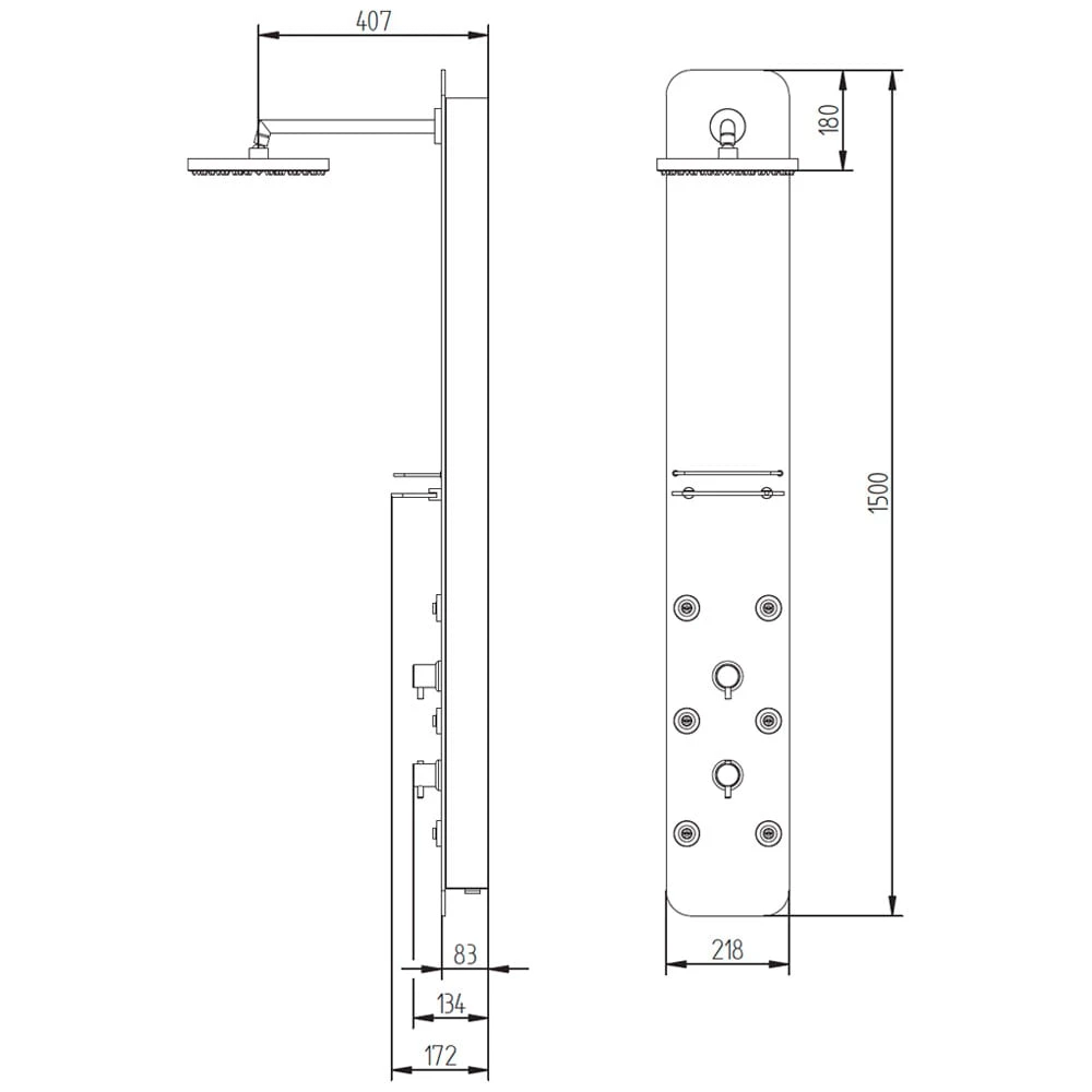 HSK Softcube Duschpaneel Kopfbrause Flach, Rund 40 Cm 5 HSK Softcube Duschpaneel Kopfbrause Flach, Rund 40 Cm – Bild 5