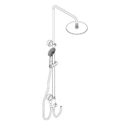 HSK Shower-Set Modell RS 200 Universal, Kopfbrause Flach, Rund 40 Cm -Hansgrohe Verkäufe hersteller hsk duschsysteme shower set 200 1990543