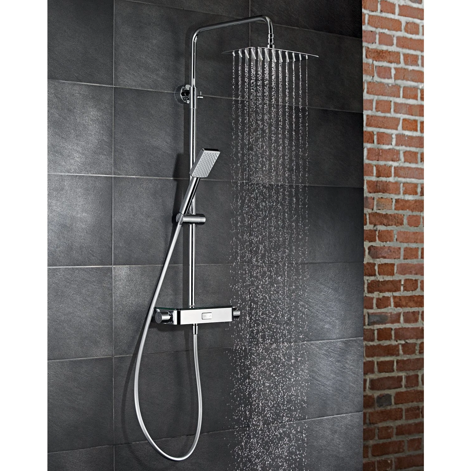 HSK RS Softcube Shower-Set AquaSwitch Mit Thermostat Und Kopfbrause 30 X 20 Cm 2 HSK RS Softcube Shower-Set AquaSwitch Mit Thermostat Und Kopfbrause 30 X 20 Cm – Bild 2