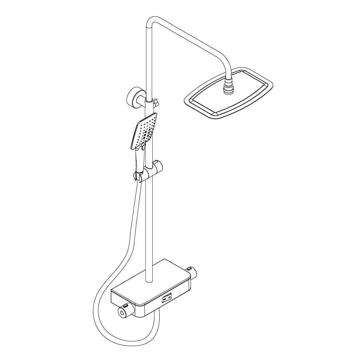 HSK RS Softcube Shower-Set AquaSwitch Mit Thermostat Und Kopfbrause 30 X 20 Cm 6 HSK RS Softcube Shower-Set AquaSwitch Mit Thermostat Und Kopfbrause 30 X 20 Cm – Bild 6