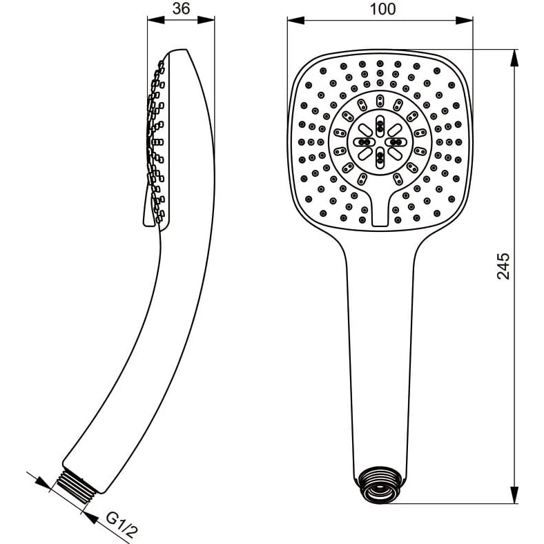 Ideal Standard Idealrain Cube 3-Funktionshandbrause M3 2 Ideal Standard Idealrain Cube 3-Funktionshandbrause M3 – Bild 2