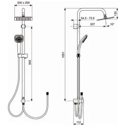 Ideal Standard Idealrain Cube Duschsystem Zur Kombination Mit Aufputz Armatur -Hansgrohe Verkäufe hersteller ideal standard armaturen idealrain brauseprogramm 597219