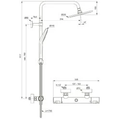 Ideal Standard CeraTherm T50 Duschsystem Aufputz 17 Ideal Standard CeraTherm T50 Duschsystem Aufputz -Hansgrohe Verkäufe hersteller ideal standard badarmaturen ceratherm dusche 3573830