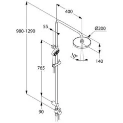 Kludi LOGO Dual-Shower-System -Hansgrohe Verkäufe hersteller kludi duschsysteme logo dual shower 1743166