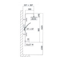 Kronenbach Duschsystem Aufputz Ohne Armatur, Mit Kopfbrause Ø 22,5 Cm, Rund -Hansgrohe Verkäufe hersteller kronenbach duschsaeulen reno duschsystem 2 1385667