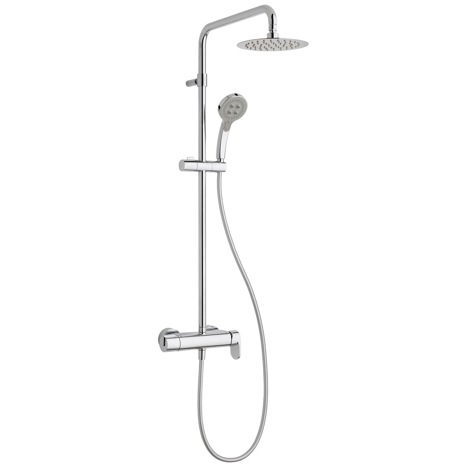 House Duschsystem Mit Einhebel-Brausebatterie Und Kopfbrause Ultraflach Rund, Aufputz 2 House Duschsystem Mit Einhebel-Brausebatterie Und Kopfbrause Ultraflach Rund, Aufputz – Bild 2