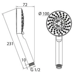 Bravat Handbrause Rund Ø 10 Cm -Hansgrohe Verkäufe hersteller roman dietsche brausenprogramm handbrausen 672735