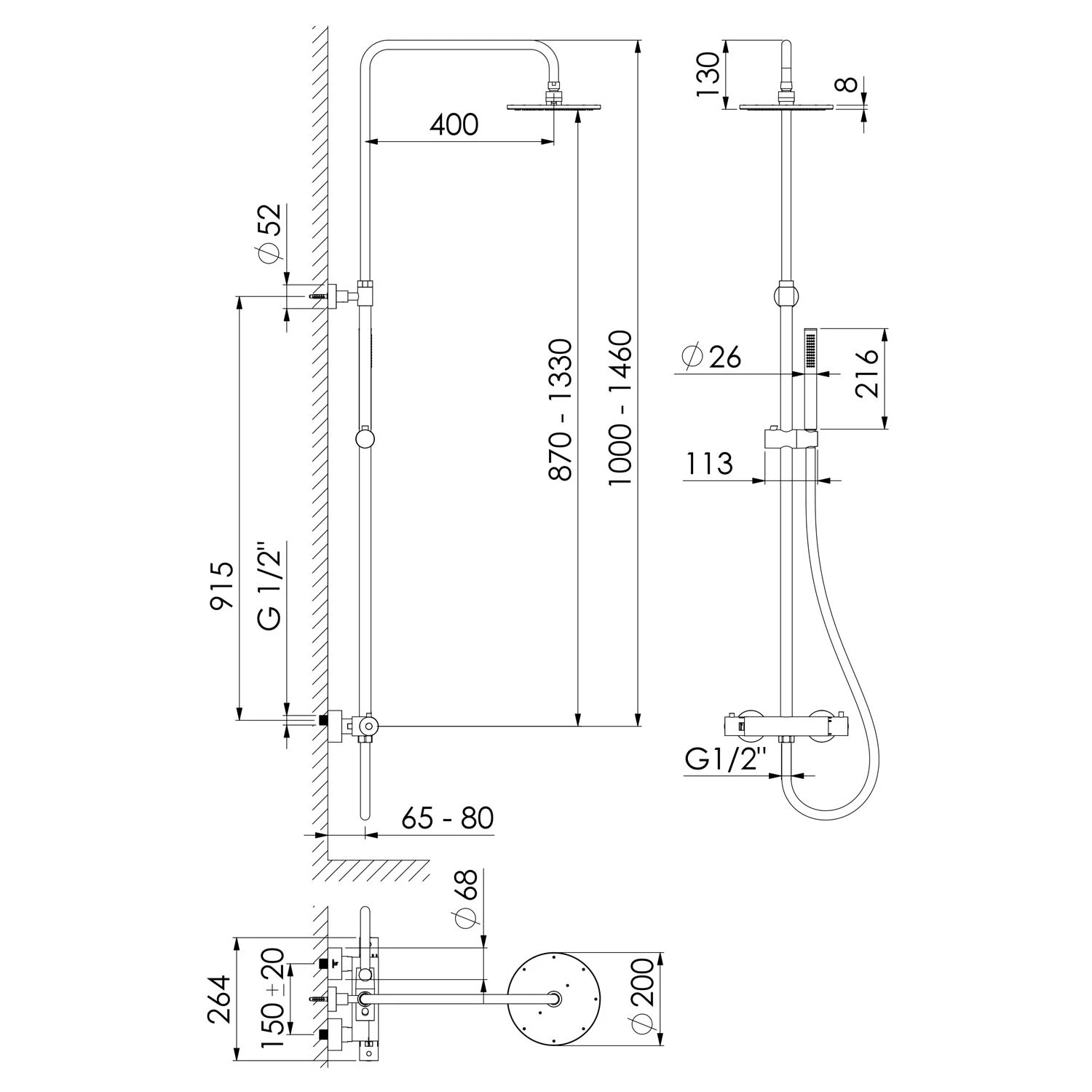 Steinberg Serie 100 Brauseset Mit Thermostatarmatur 5 Steinberg Serie 100 Brauseset Mit Thermostatarmatur – Bild 5