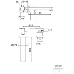 Steinberg Serie 230 Wand-Einhebelmischbatterie Ausladung 17,5 Cm -Hansgrohe Verkäufe hersteller steinberg serie 230 waschtisch wand 2208709