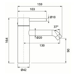 Herzbach DEEP BLACK Waschtischmischer M-Size 13 Cm Ohne Ablaufgarnitur -Hansgrohe Verkäufe herzbach deep waschtisch black waschtischmischer size 13942195