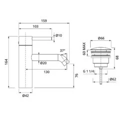 Herzbach DEEP BLACK Waschtischmischer M-Size 13 Cm Niederdruck Mit PUSH-Ablaufventil -Hansgrohe Verkäufe herzbach deep waschtisch black waschtischmischer size 13942204