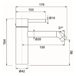 Herzbach DEEP BLACK Waschtischmischer M-Size 15 Cm Ohne Ablaufgarnitur -Hansgrohe Verkäufe herzbach deep waschtisch black waschtischmischer size 13942231