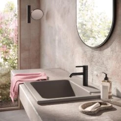 Herzbach DEEP BLACK Waschtischmischer M-Size 13 Cm Niederdruck Mit PUSH-Ablaufventil -Hansgrohe Verkäufe herzbach deep waschtisch black waschtischmischer size 13942464