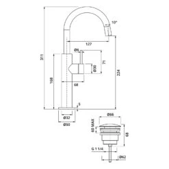 Herzbach DEEP BLACK Waschtischmischer Slim L-Size Mit PUSH-Ablaufventil -Hansgrohe Verkäufe herzbach deep waschtisch black waschtischmischer slim 13942214