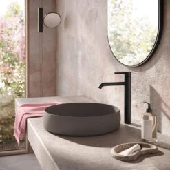 Herzbach DEEP BLACK Waschtischmischer XL-Size 17 Cm Niederdruck Ohne Ablaufgarnitur -Hansgrohe Verkäufe herzbach deep waschtisch black waschtischmischer xl 13942470