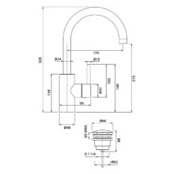 Herzbach DEEP Waschtischmischer L-Size Griff Seitlich Mit PUSH-Ablaufventil -Hansgrohe Verkäufe herzbach deep waschtisch waschtischmischer l size 13942169