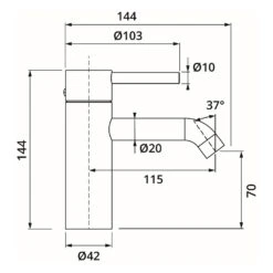 Herzbach DEEP Waschtischmischer S-Size 11,5 Cm Ohne Ablaufgarnitur -Hansgrohe Verkäufe herzbach deep waschtisch waschtischmischer size 115mm 13942222
