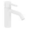 Herzbach DEEP WHITE Waschtisch-Einlochbatterie M-Size Ohne Ablaufgarnitur, Ausladung 13 Cm