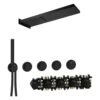 Herzbach MODUL7 BLACK Duschsystem P-MU2 Mit PUSH Thermostat Und Regenbrause Eckig