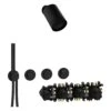 Herzbach MODUL7 BLACK Duschsystem P-SP3 Mit PUSH Thermostat Und Kopfbrause SPOT