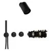 Herzbach MODUL7 BLACK Duschsystem T-SP3 Mit Thermostat Und Kopfbrause SPOT