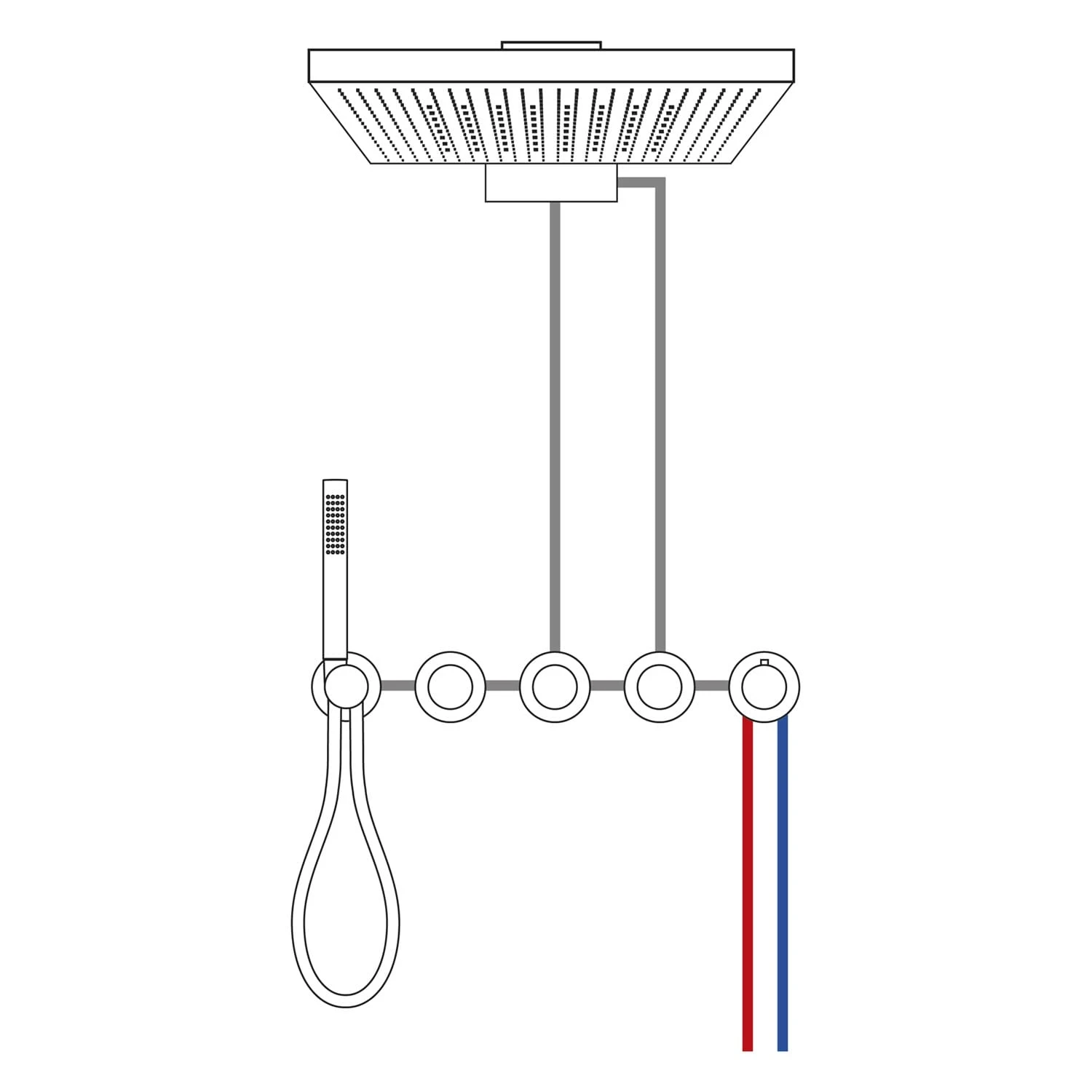 Herzbach MODUL7 IX Duschsystem P-TF2 Mit PUSH Thermostat Und Regenbrause TWIN FLOW 2 Herzbach MODUL7 IX Duschsystem P-TF2 Mit PUSH Thermostat Und Regenbrause TWIN FLOW – Bild 2